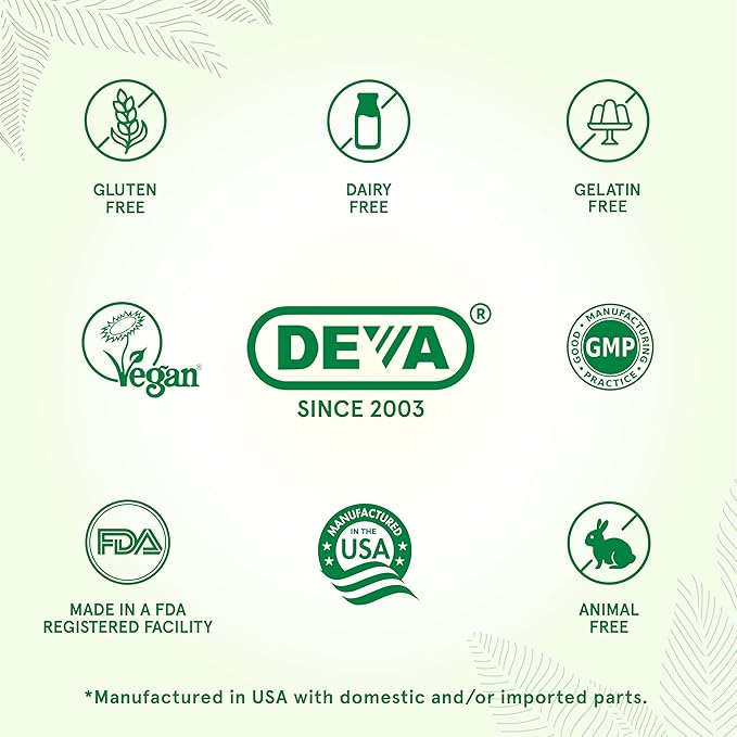 DEVA Vegan Multivitamin and Mineral Supplement - One Daily Vitamin Formula with Greens - Iron Free - 90 Coated Tablets (Pack of 2)